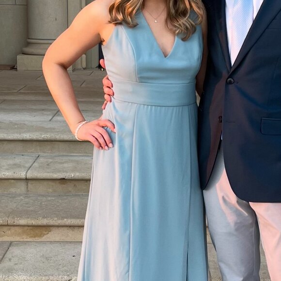 Light blue bridesmaid/ formal dress - Size 10 - Picture 2 of 4